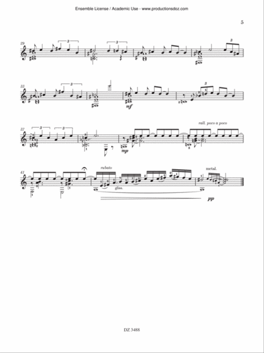 Spleen Songs, vol. 3 Classical Guitar scores gallery preview page 5