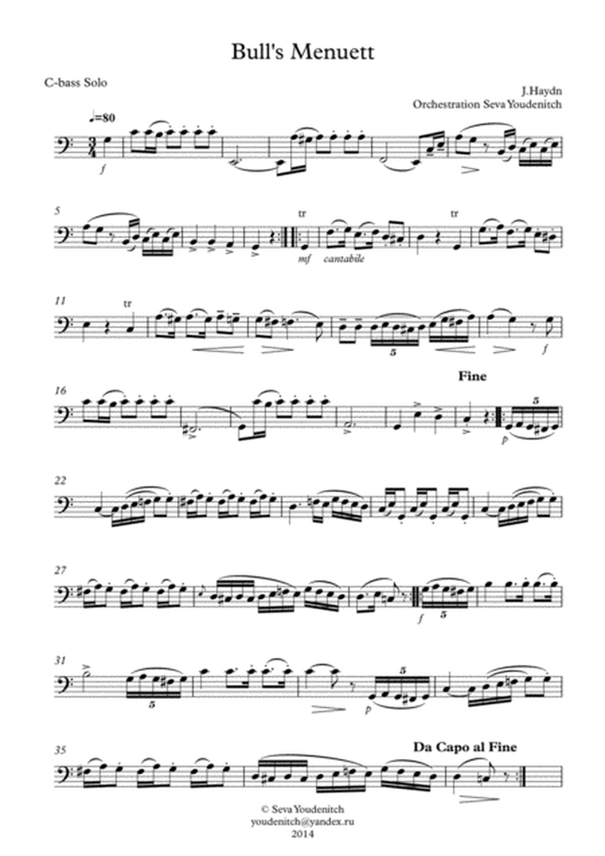 J.Haydn "Bull's Menuett" for Kontrabass and string orchestra