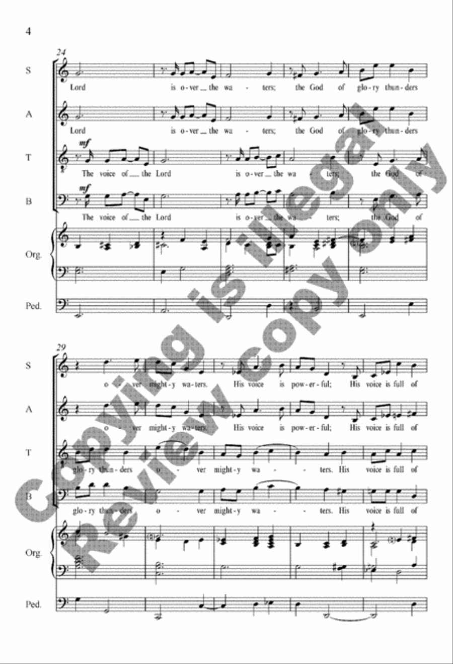 The Voice of the Lord 4-Part scores gallery preview page 4
