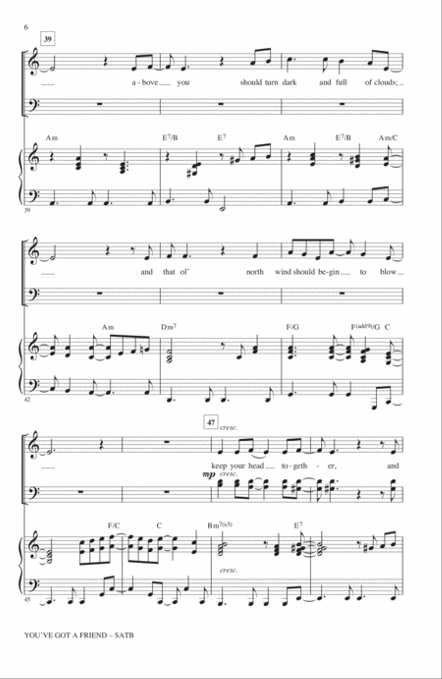 You've Got A Friend (arr. Mac Huff) 4-Part scores gallery preview page 5