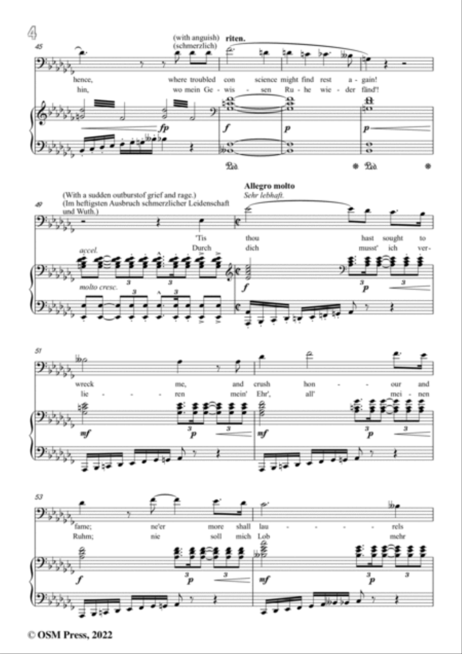 R. Wagner-Erhebe dich(Durch dich musst ich verlieren),in a flat minor,from Lohengrin,WWV 75 Voice scores gallery preview page 6