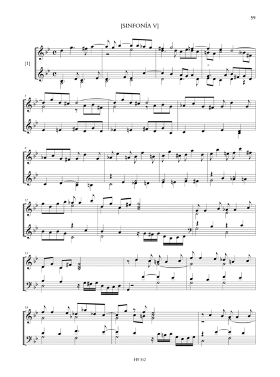 The Autograph Keyboard Manuscript - El manuscrito autógrafo de tecla. Sinfonías I-VIII. Critical Edition Harpsichord scores gallery preview page 6