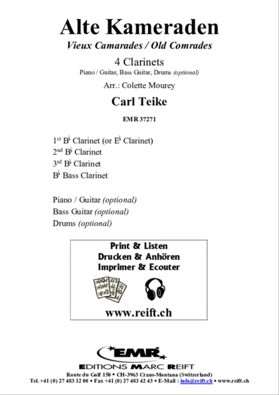 Alte Kameraden Alte Kameraden Clarinet scores gallery preview page 2