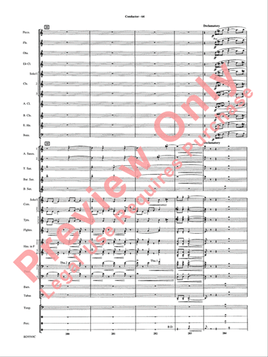 Jericho Concert Band scores gallery preview page 69