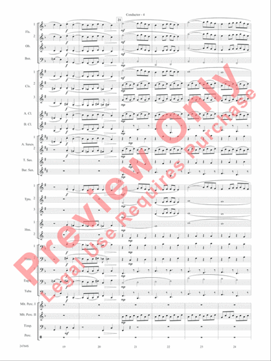 Pavane Pour Une Infante Defunte (Pavanne for a Dead Princess) Concert Band scores gallery preview page 6
