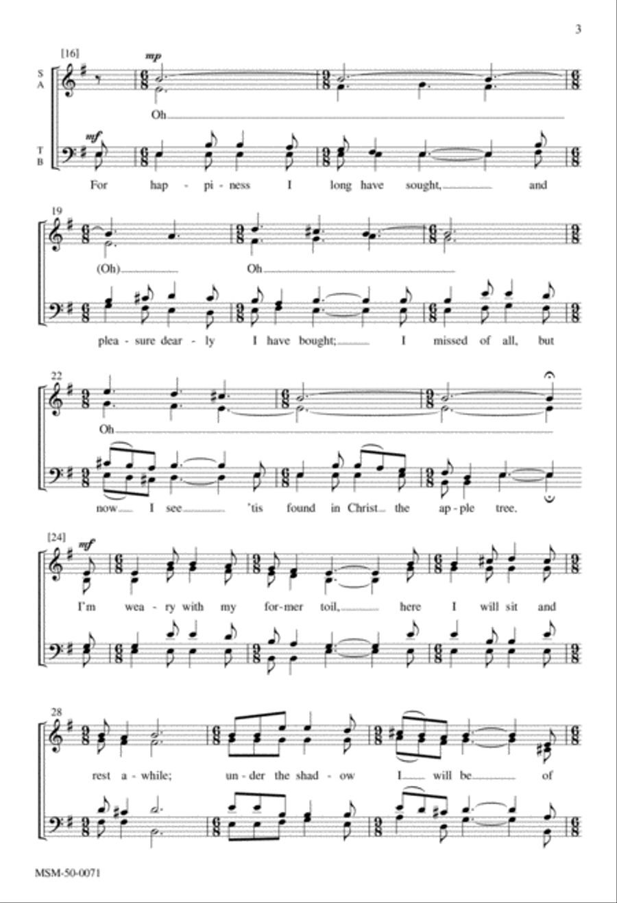 Jesus Christ the Apple Tree 4-Part scores gallery preview page 2