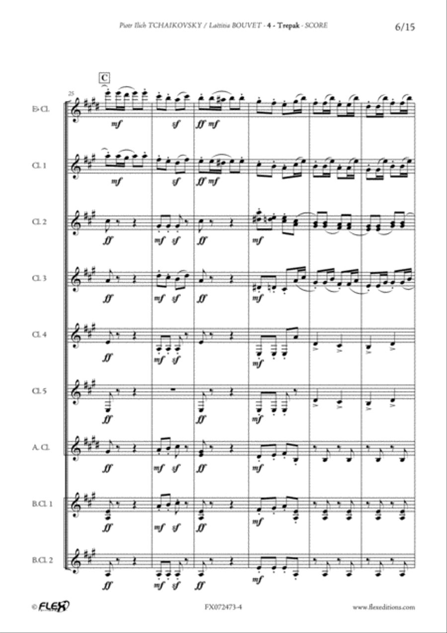 Nutcracker Suite - 4 Clarinet scores gallery preview page 6