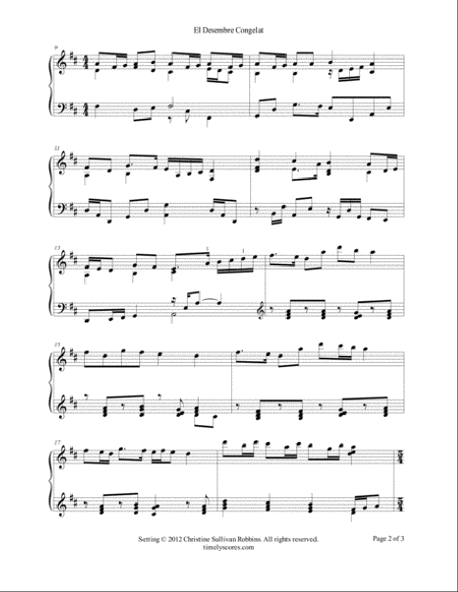 El Desembre Congelat Piano Solo scores gallery preview page 2