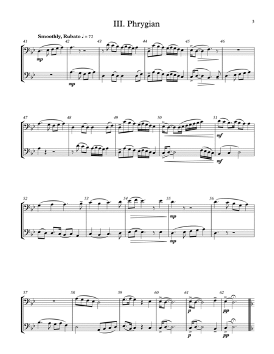 Seven Modes, Seven Duets - Bass Clef Brass Duet scores gallery preview page 3