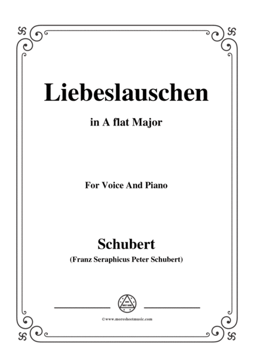 Schubert-Liebeslauschen(The Maiden's Serenade),D.698,in A flat Major,for Voice&Piano image number null