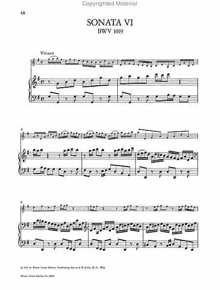 6 Sonatas for Violin and Cembalo, Vol 2