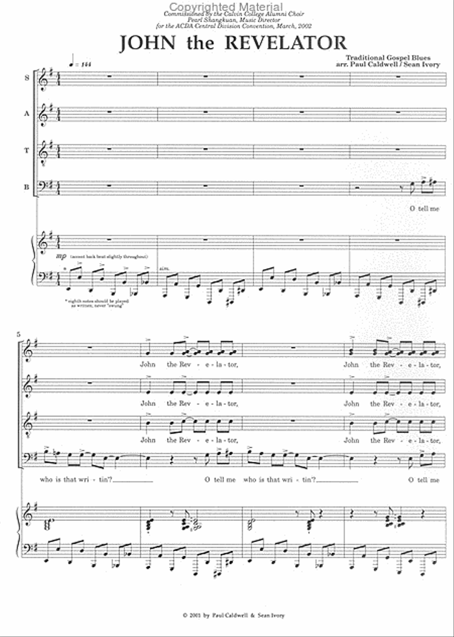 john the revelator john the revelator Choir scores gallery preview page 2