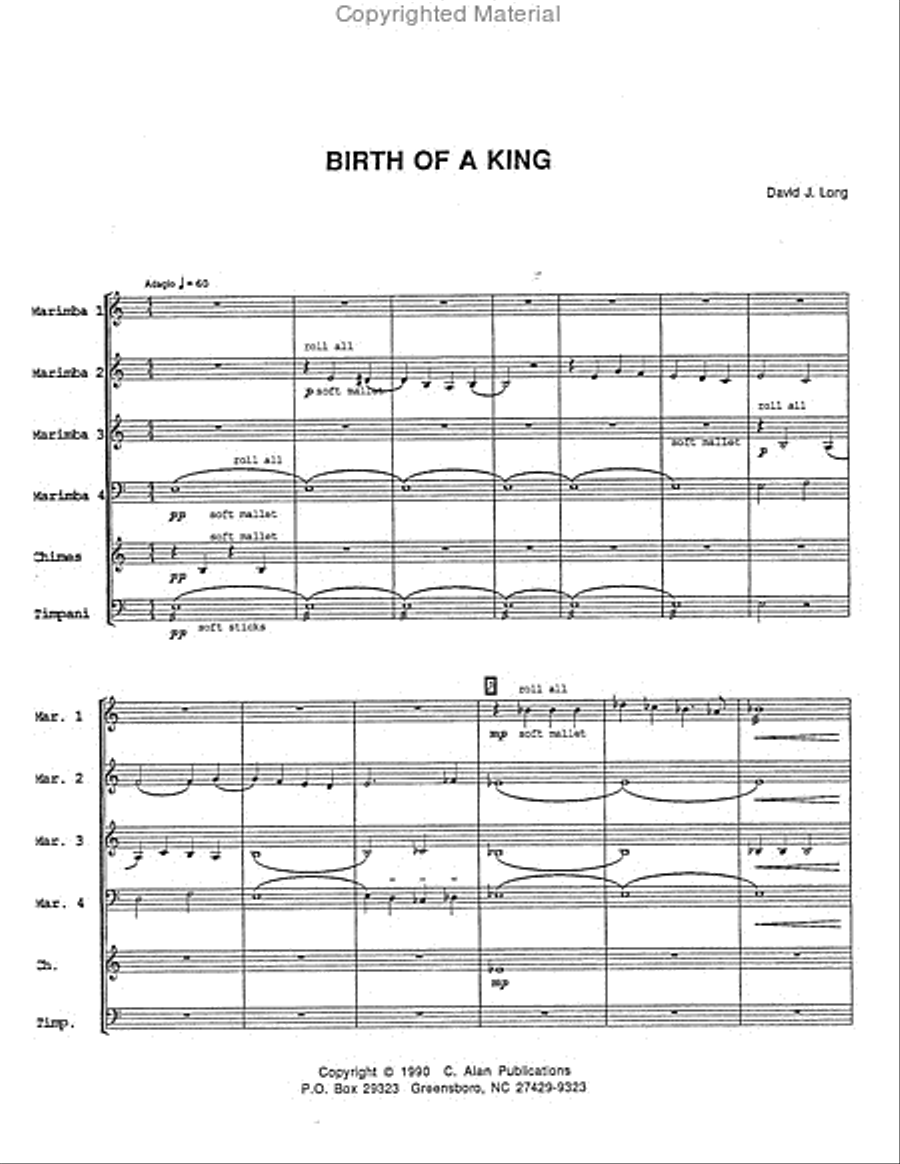 Birth of a King Birth of a King Percussion Ensemble scores gallery preview page 2