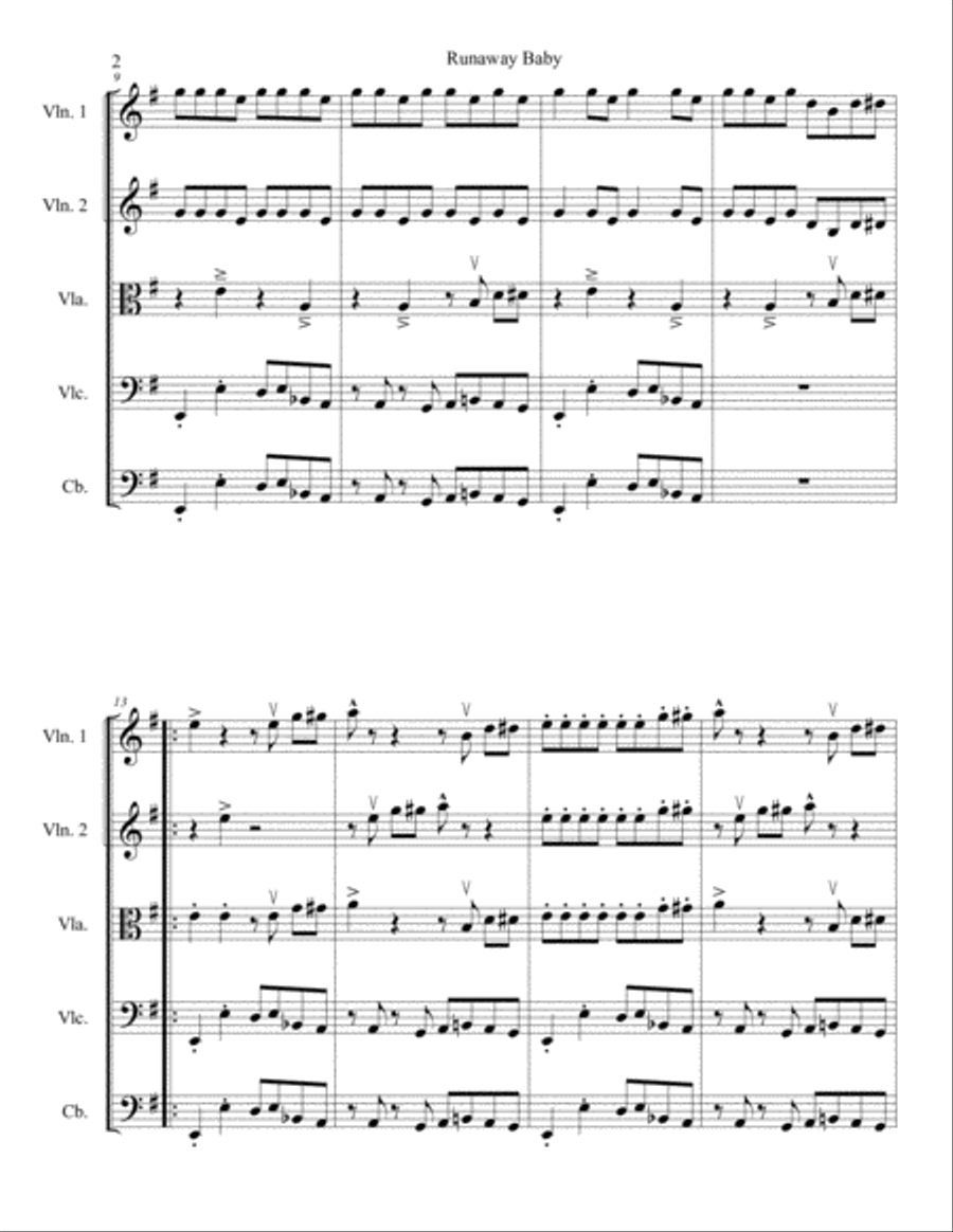 Runaway Baby Runaway Baby Set of Parts scores gallery preview page 3