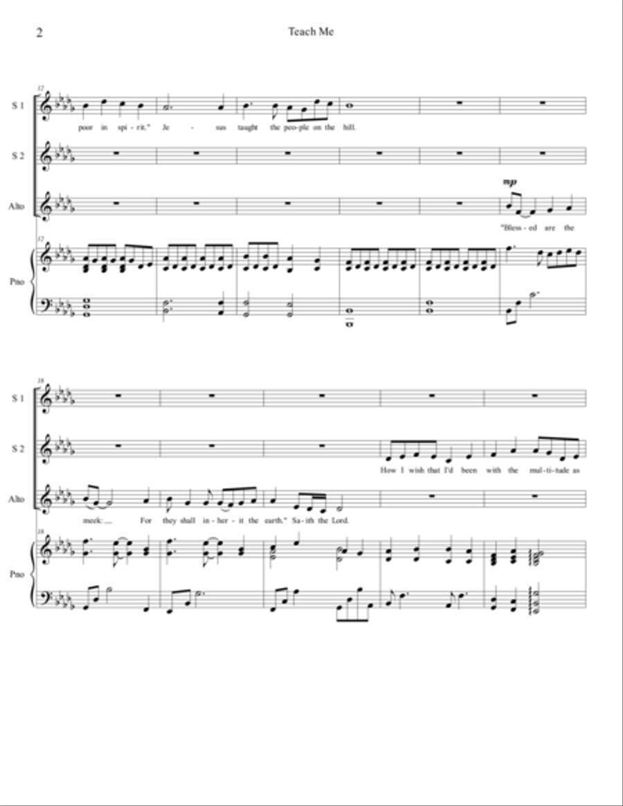 Teach Me, Lord SSA scores gallery preview page 3