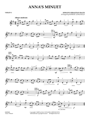 Anna's Minuet - Violin 1