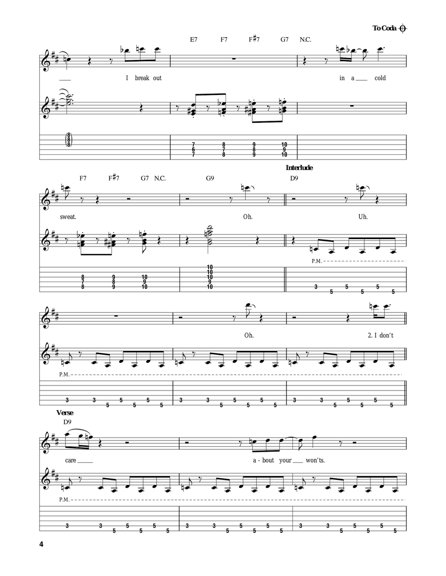 Cold Sweat, Pt. 1 Acoustic Guitar scores gallery preview page 4