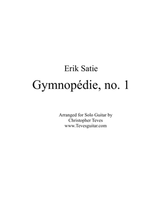 Book cover for Gymnopédie, no. 1 for solo guitar