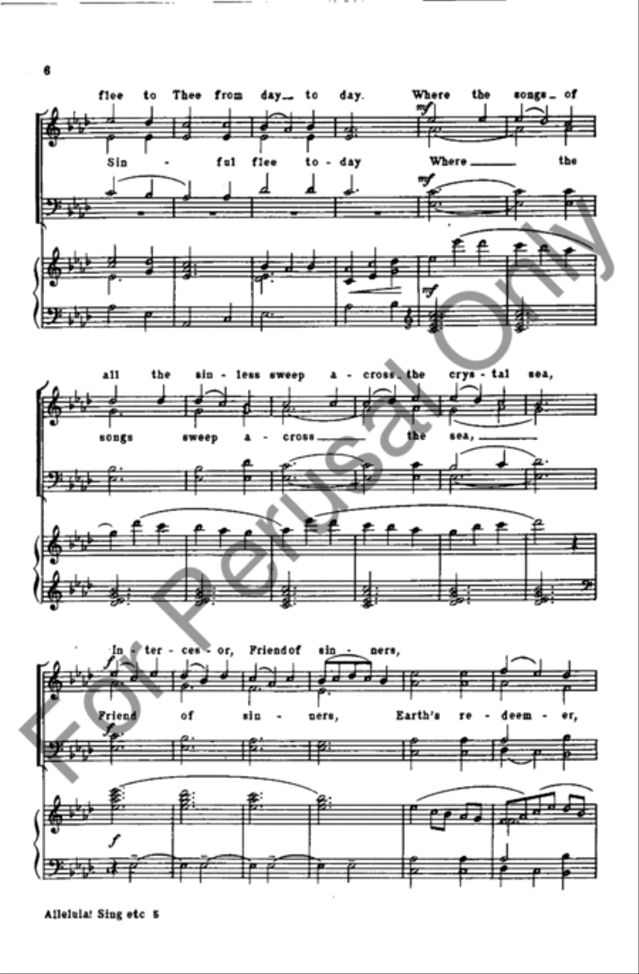 Alleluia! Sing To Jesus! Alleluia! Sing To Jesus! 4-Part scores gallery preview page 6
