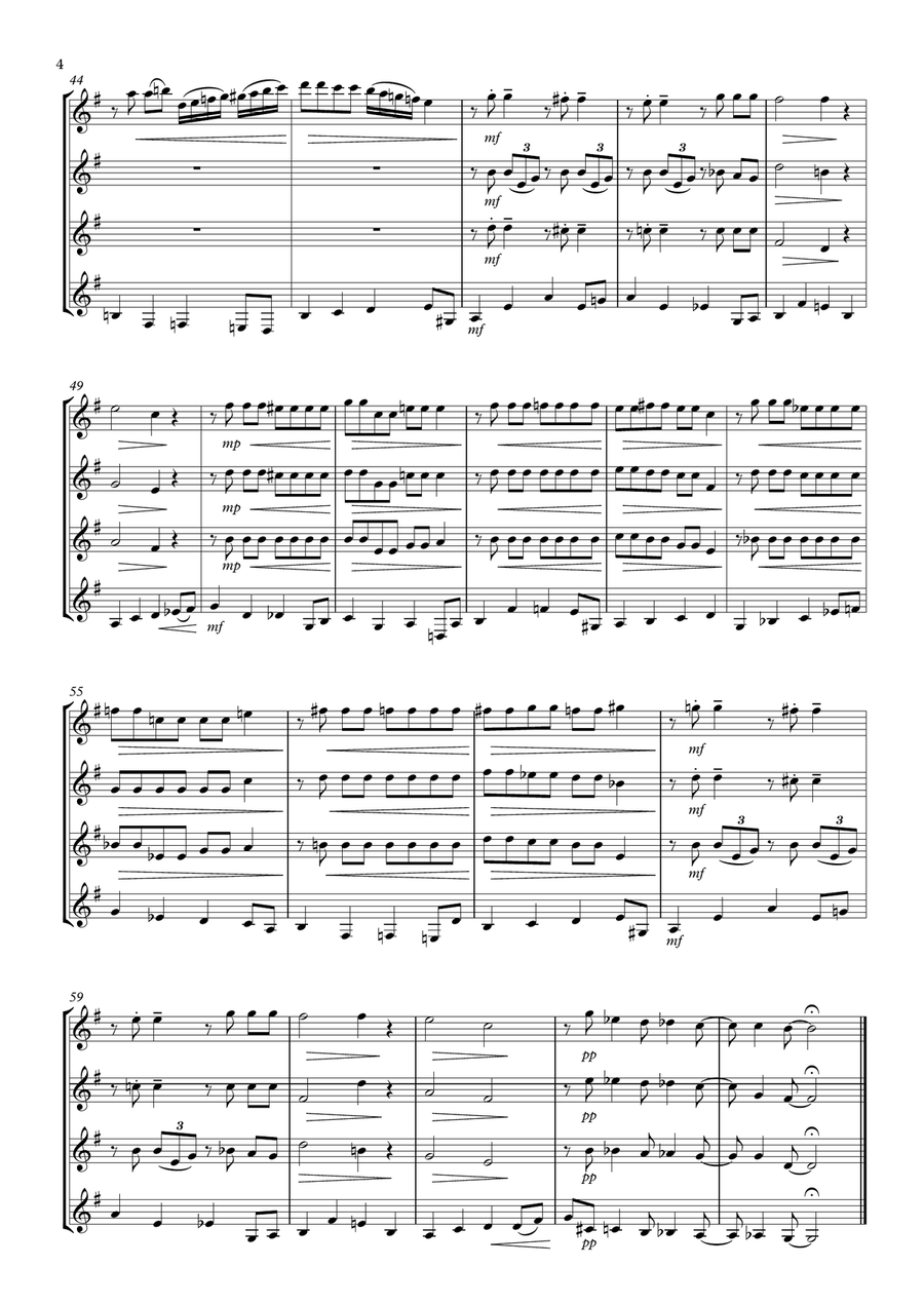 Girl Talk Girl Talk Clarinet Quartet scores gallery preview page 4