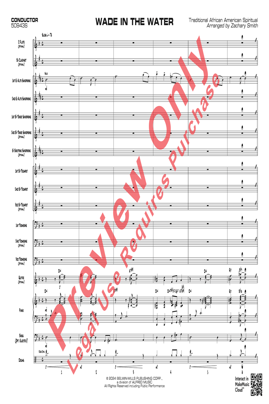 Wade in the Water Jazz Ensemble scores gallery preview page 3