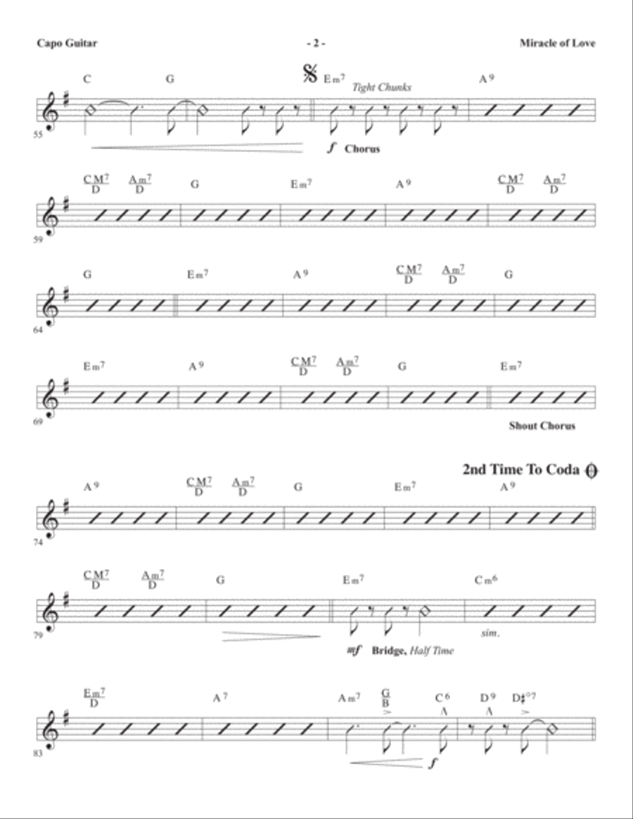 Miracle of Love (arr. Ed Hogan) - Capo Guitar Choir scores gallery preview page 2