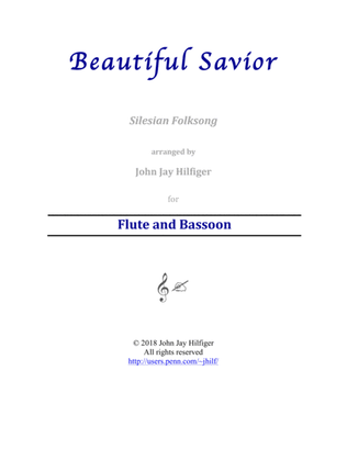 Book cover for Beautiful Savior for Flute and Bassoon