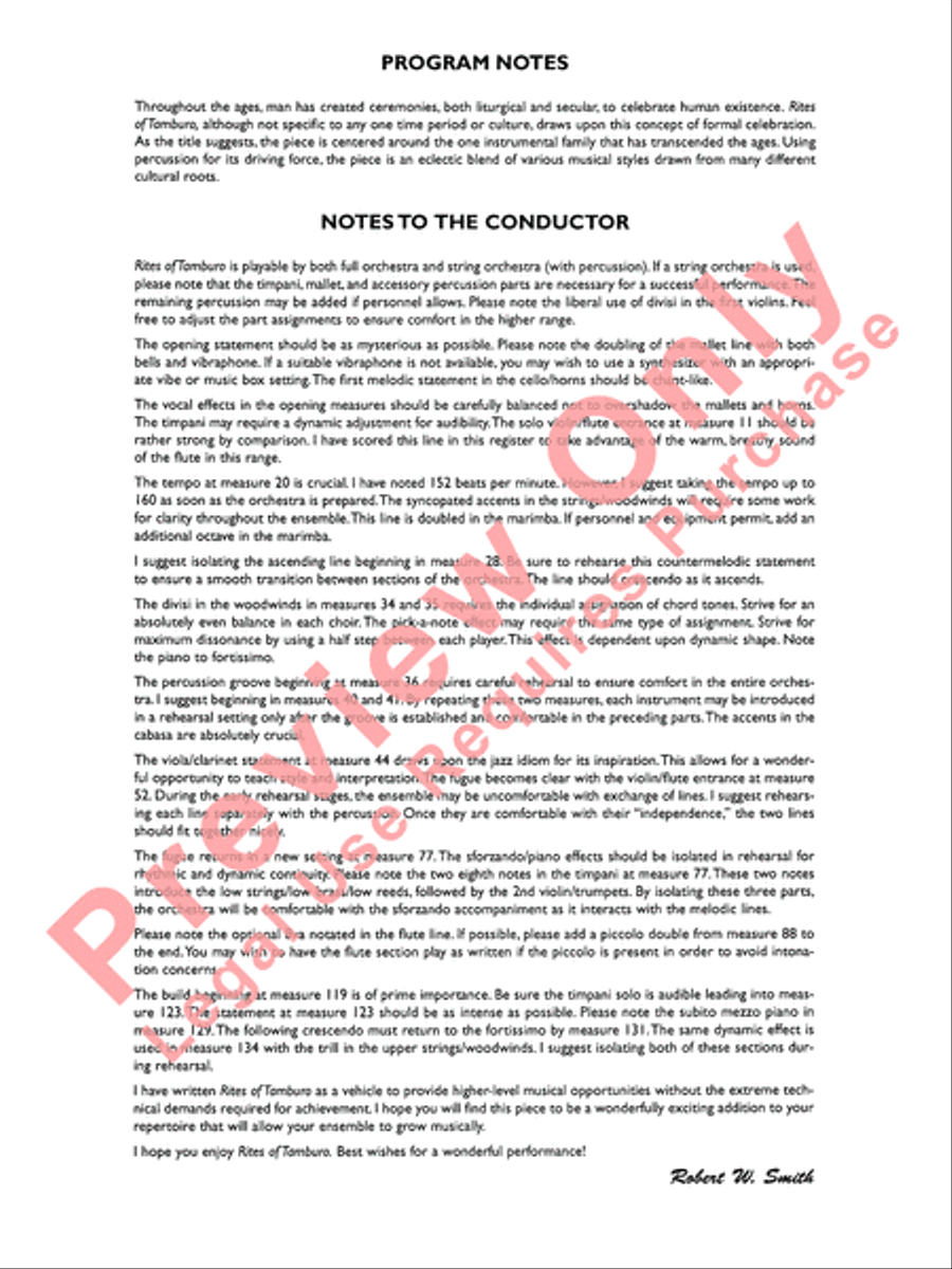 Rites of Tamburo Rites of Tamburo Full Orchestra scores gallery preview page 3