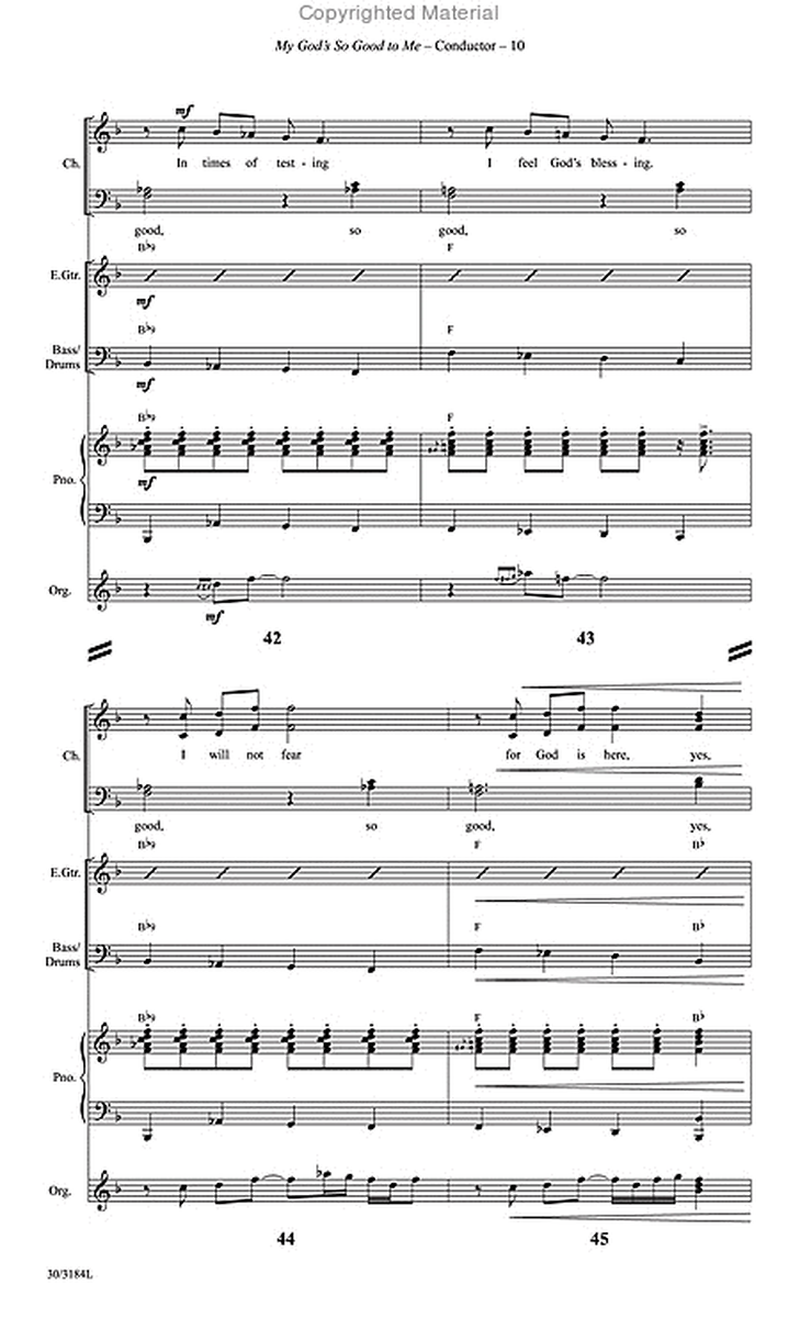 My God's So Good to Me - Rhythm Score and Parts image number null