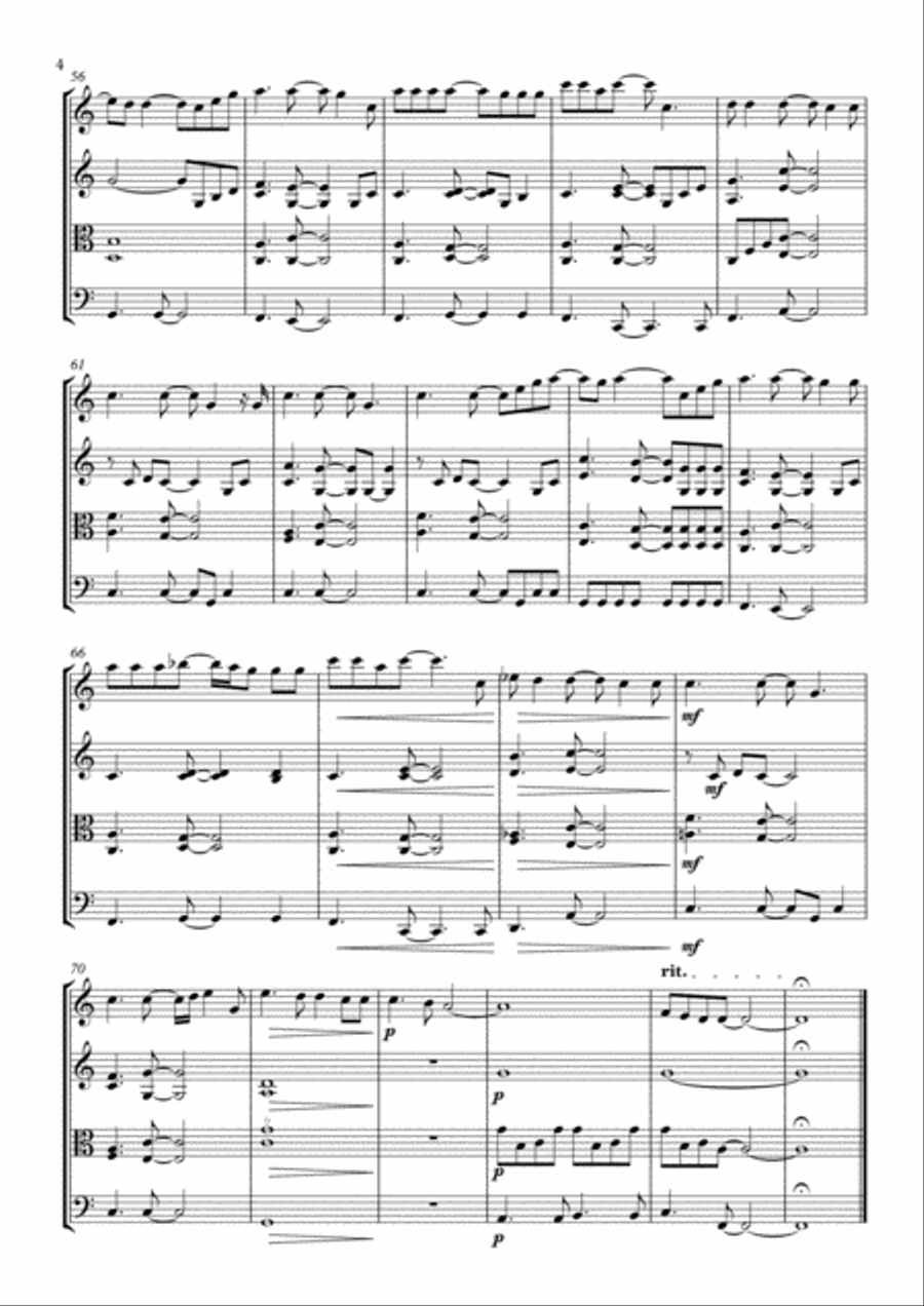 True Colors String Quartet scores gallery preview page 4