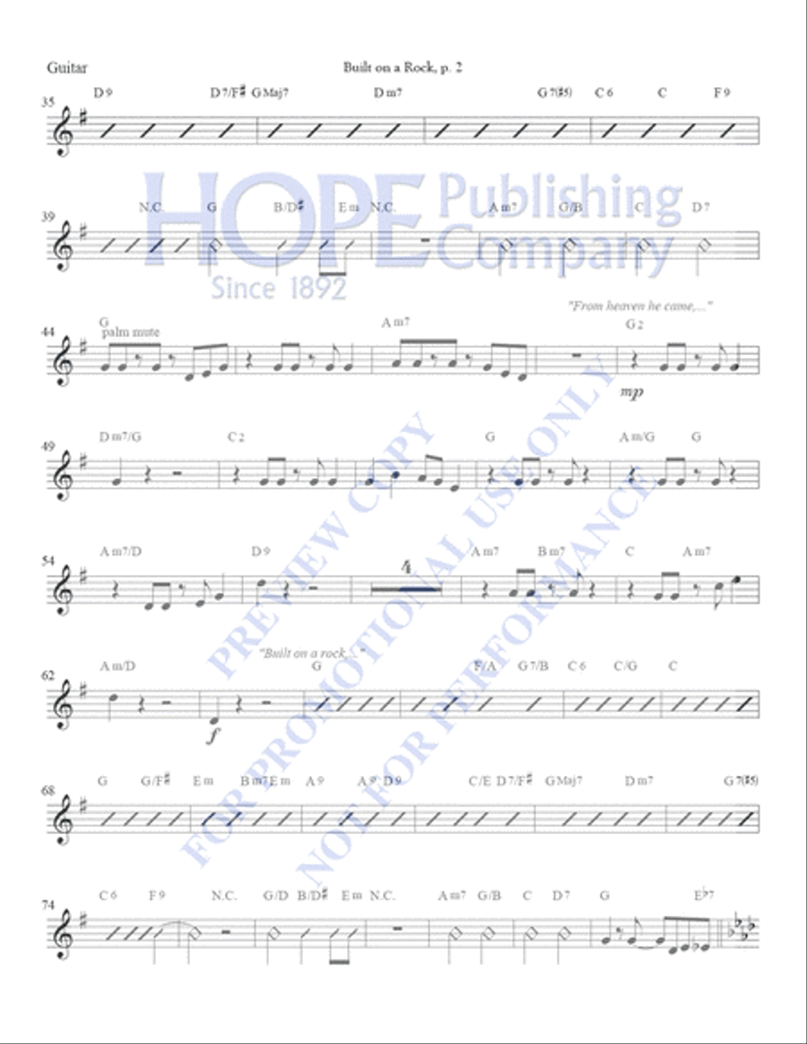 Built on a Rock 4-Part scores gallery preview page 3