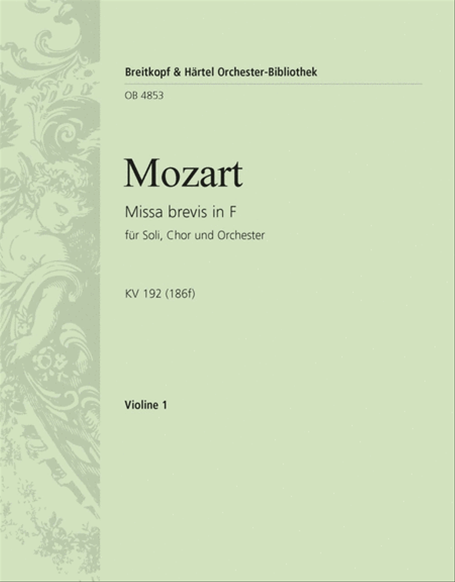 Missa brevis in F K. 192 (186f) by Wolfgang Amadeus Mozart 4-Part - Sheet Music