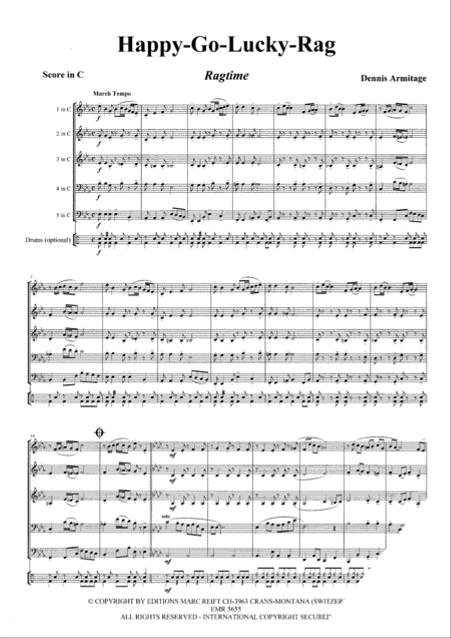 Happy-Go-Lucky-Rag / Going Home / Sweet and Mellow Brass Band scores gallery preview page 3