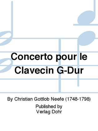 Book cover for Concerto pour le Clavecin G-Dur