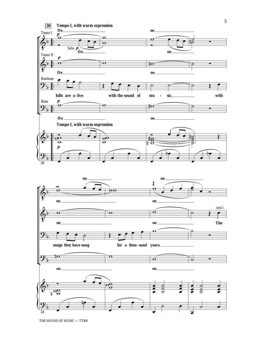 The Sound Of Music TTBB scores gallery preview page 3