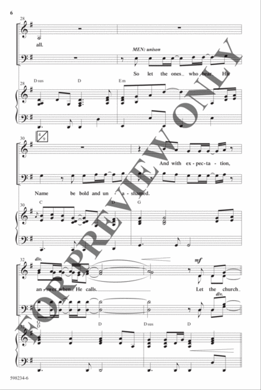 Let the Church Arise - Anthem Choir scores gallery preview page 6
