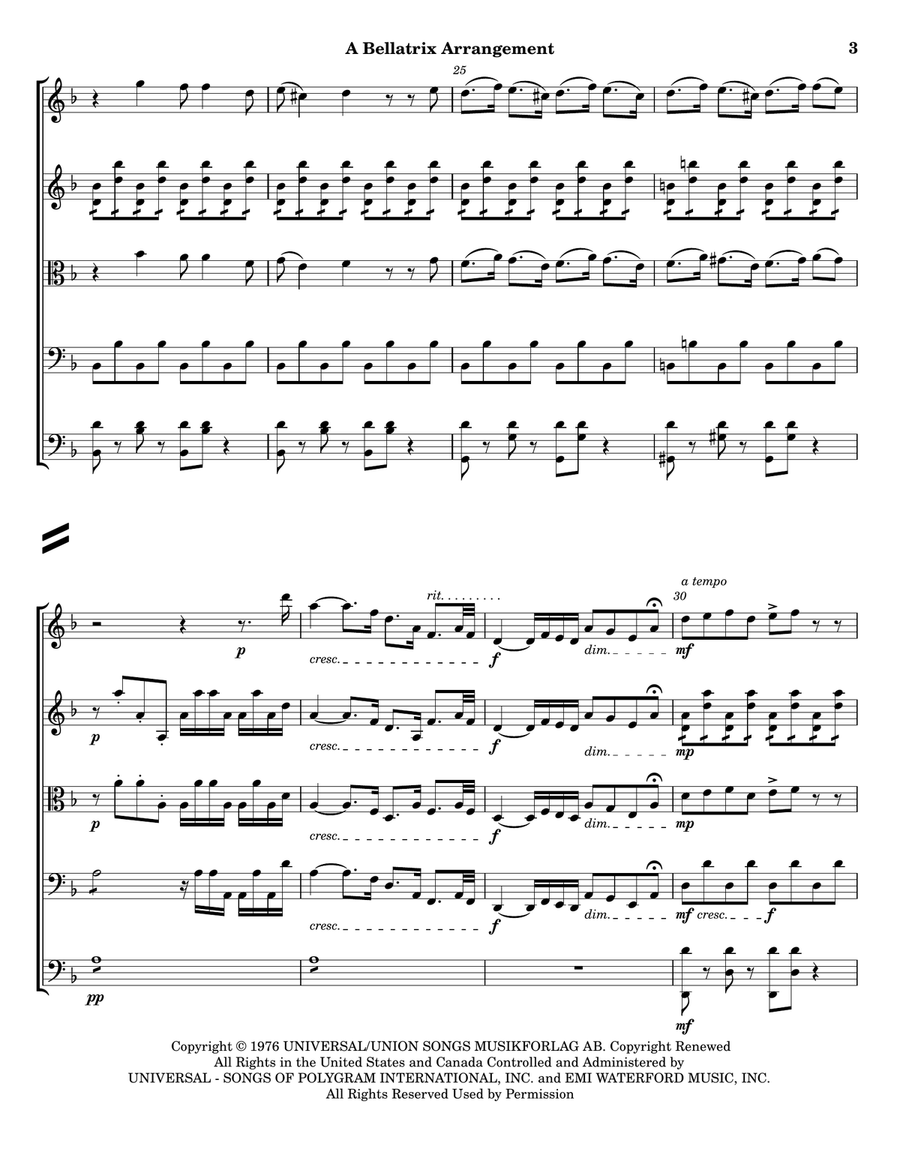 Money, Money, Money Cello scores gallery preview page 3
