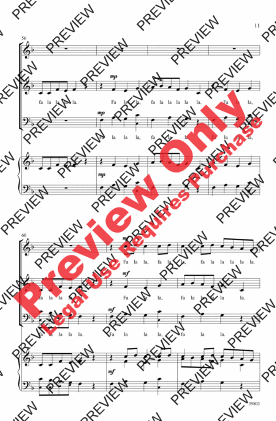 A Very Merry Fa La La A Very Merry Fa La La 3-Part scores gallery preview page 11