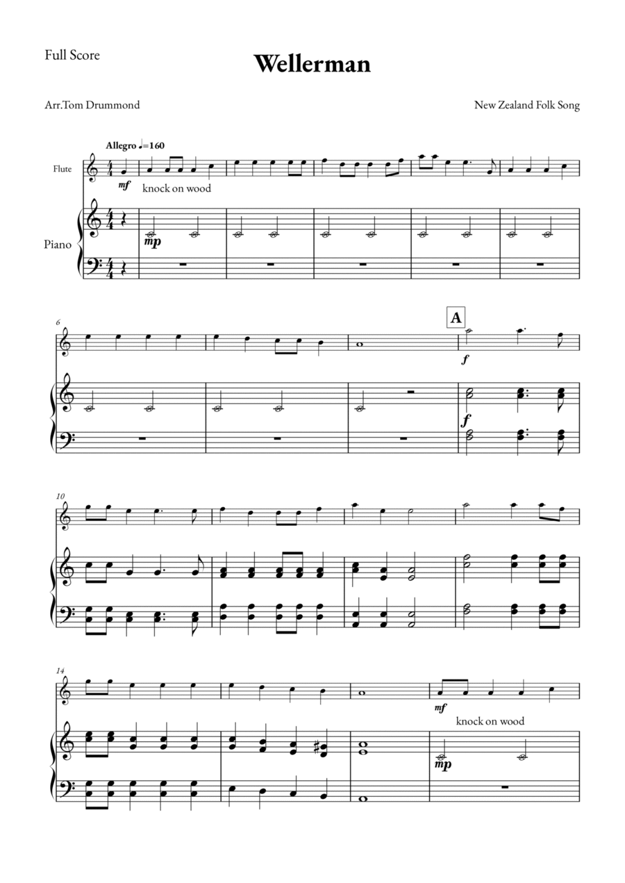 Wellerman Flute scores gallery preview page 1