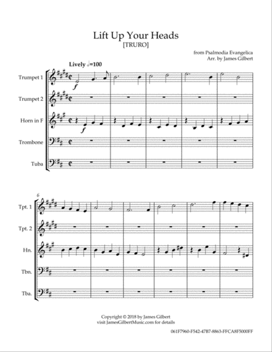 Lift Up Your Heads Lift Up Your Heads Brass Ensemble scores gallery preview page 4