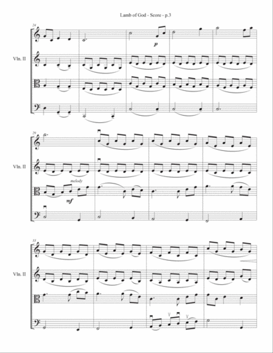 Lamb Of God String Quartet scores gallery preview page 4