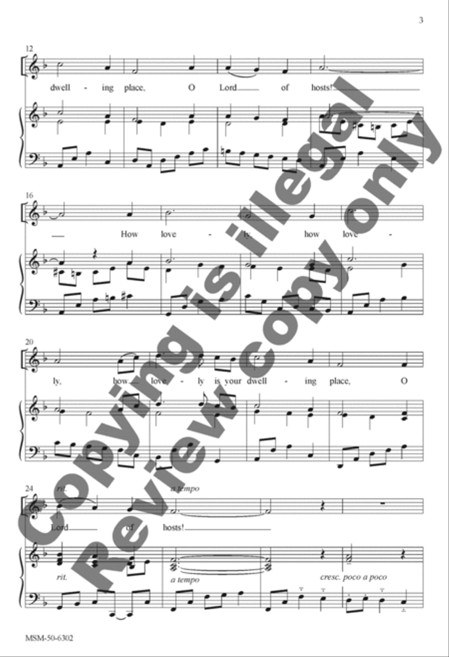How Lovely Is Your Dwelling Place 3-Part scores gallery preview page 3
