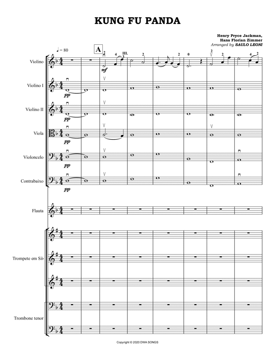 Kung Fu Panda Chamber Music scores gallery preview page 1