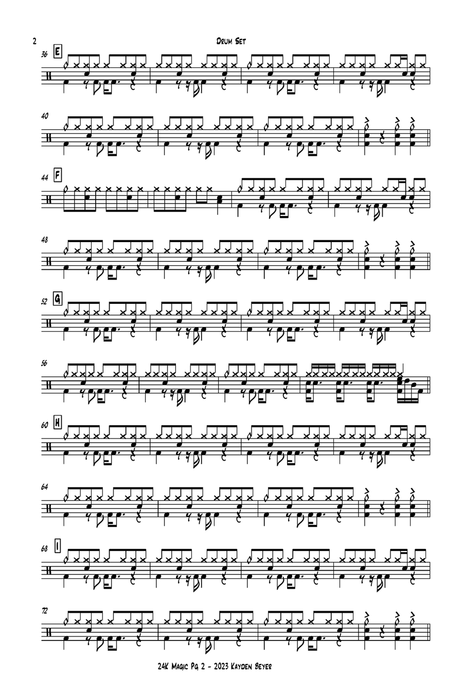 24k Magic - Score Only Jazz Ensemble scores gallery preview page 2
