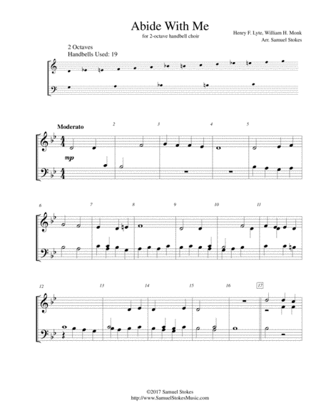 Abide With Me - for 2-octave handbell choir image number null