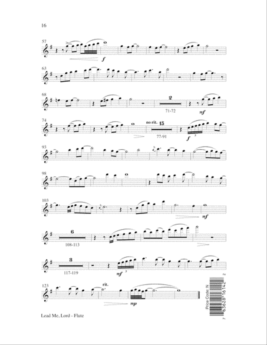 Lead Me, Lord Choir scores gallery preview page 16