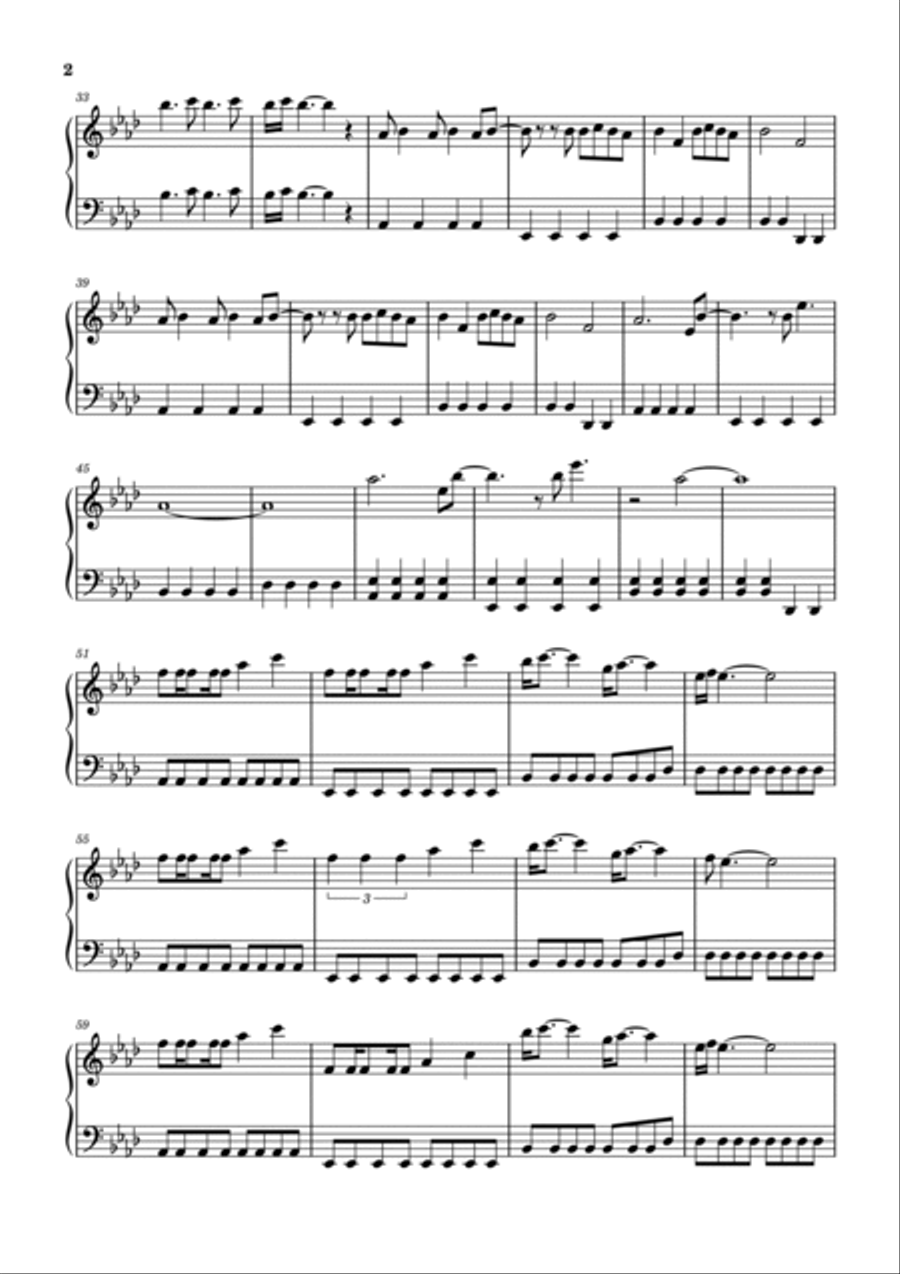 Wildest Dreams Wildest Dreams Piano Solo scores gallery preview page 2