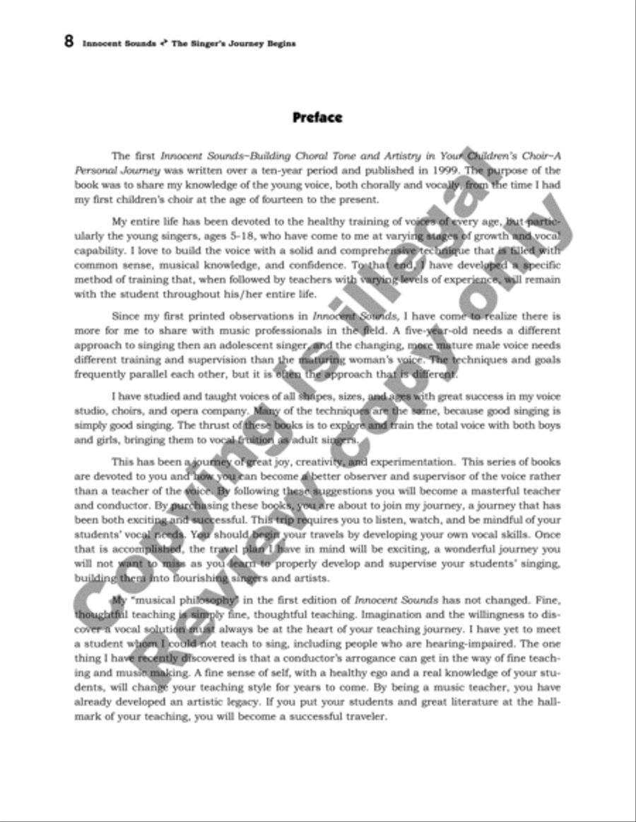 Innocent Sounds: Book I The Singer's Journey Begins Voice scores gallery preview page 4