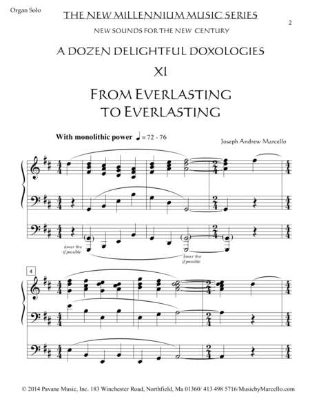 Delightful Doxology XI - From Everlasting to Everlasting - Organ (D) image number null