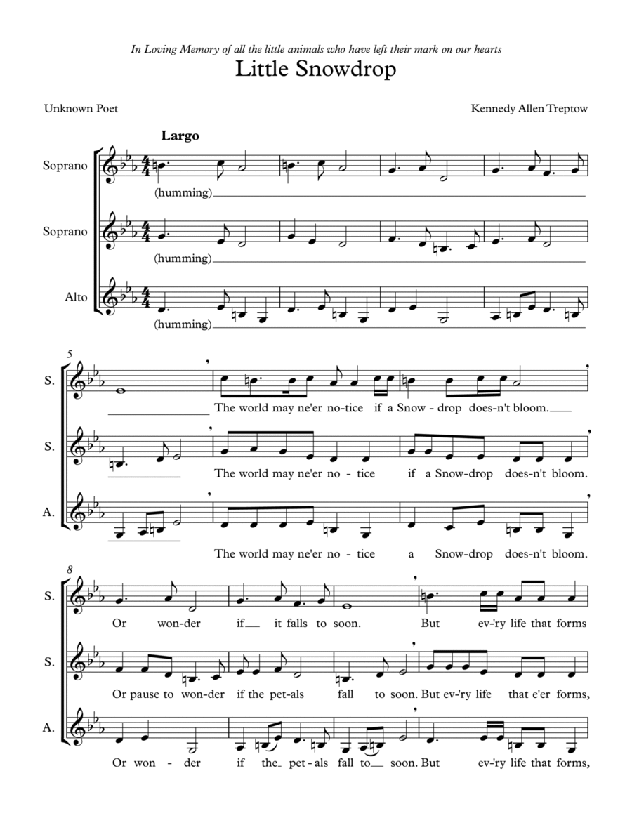 Little Snowdrop - SSA SSA scores gallery preview page 1